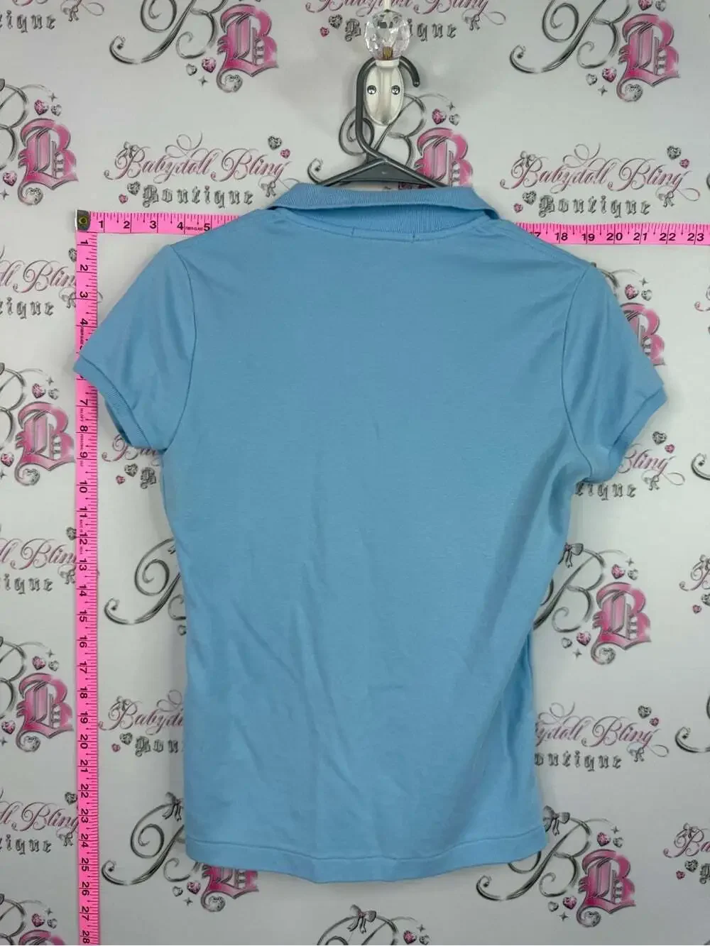 Ralph Lauren sport polo tshirt Light Blue Polo with Red Pony Embroidery